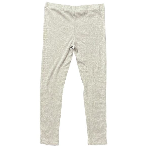 H&M Soft Ribbed Knit Lounge Pants Heathered Beige Size XL - Picture 2 of 7